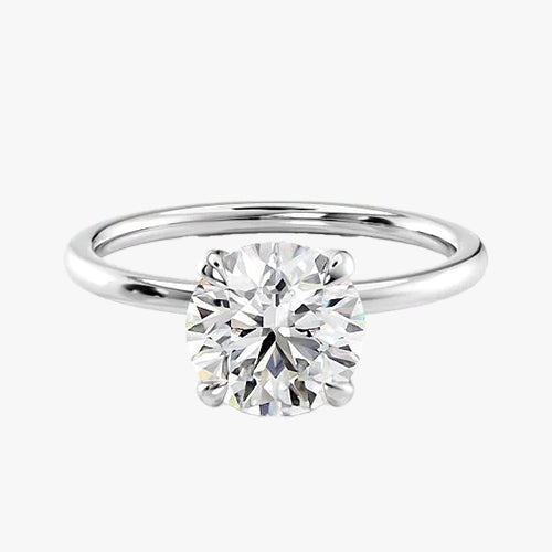 Hidden Halo Solitaire Engagement Ring – Noémie