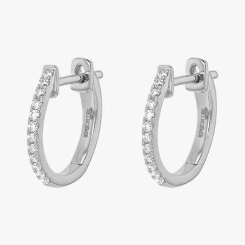 The Huggie Earrings VS quality stone diamond multi-color sapphire black-diamond 14K 18K black rose white yellow