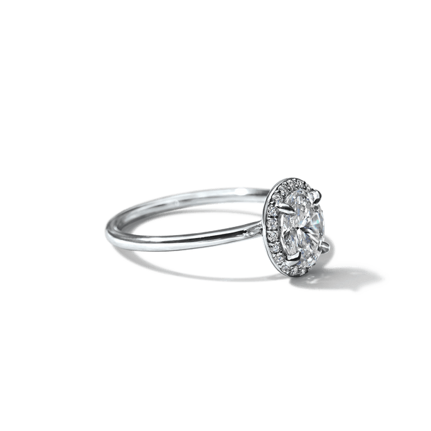 Noémie Halo Pick Your Diamond Shape Engagement Ring Oval Round Emerald Marquise Radiant Pear Cushion Asscher Heart Princess Solitaire quality diamond 18K gold Rose White Yellow Platinum