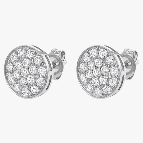 Round Diamond Cluster Studs - Lab Grown Diamonds | VS Clarity
