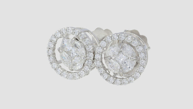 Rumba Dancing Diamond Stud Earrings - Lab Grown Diamonds | VS Clarity