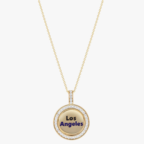 Los Angeles Diamond Medallion, A Tribute to Our City - 18K Gold | VS Clarity