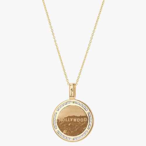 Los Angeles Diamond Medallion, A Tribute to Our City - 18K Gold | VS Clarity