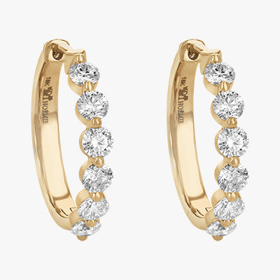 Multiple Lab Grown Diamond Hoops with 1.5 Carats