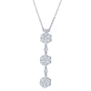 Flower Drop Diamonds Pendant - 18K Gold | VS Clarity