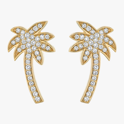 Noémie Palm Tree Diamond Earrings - Lab Grown Diamonds | VS Clarity