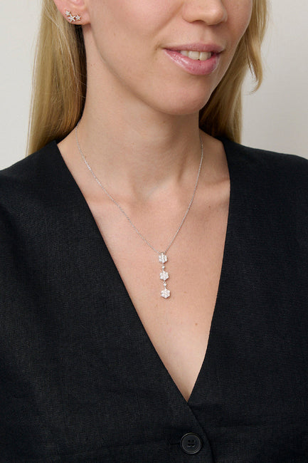Flower Drop Pendant - Lab Grown Diamonds | VS Clarity