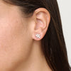 Marquise Diamonds Flower Stud Earrings - 18K | VS Clarity
