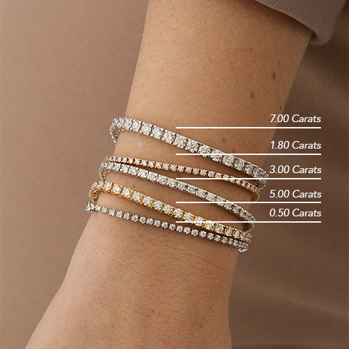 0.50 Carat Diamond Half Tennis Bracelet - 14K Gold | Vs Clarity