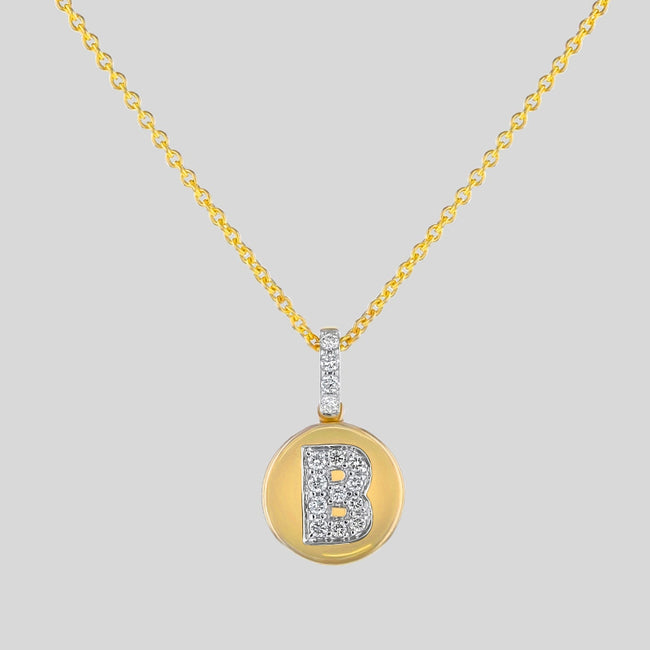 Diamond Initial Pendant without the 18K Gold Chain - 18K Gold | VS Clarity