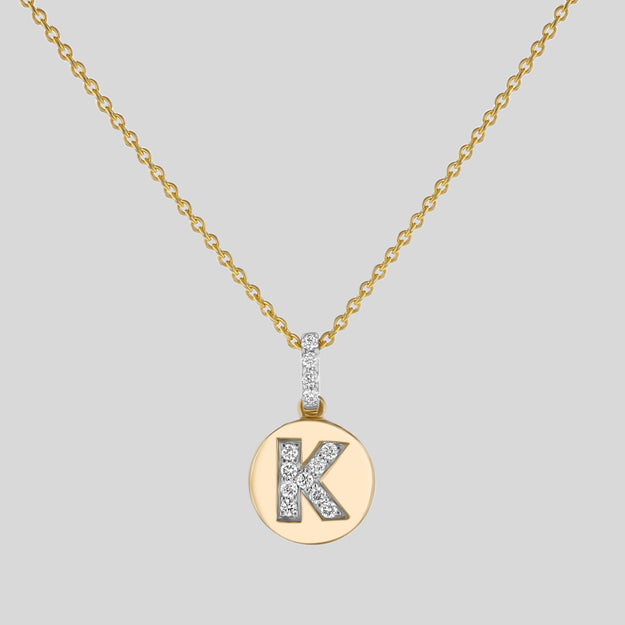 Golden Gold K Alphabet Pendant at Rs 7999 in Surat | ID: 23002141588