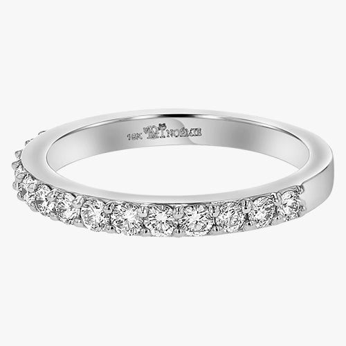 Half Band Diamond Ring - 18K Gold | VS Clarity Natural Diamonds