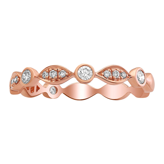 Vintage Inspired Diamond Band -  18K Gold | VS Clarity