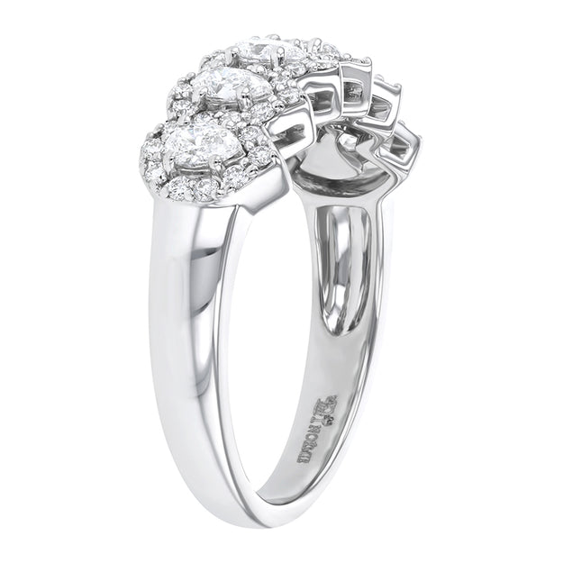 Pear Shaped Diamond Halo Ring - 18K Gold | VS Clarity