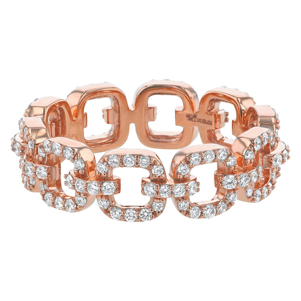 18K Gold Eternity Diamond Link Ring | Noémie