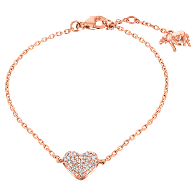 Diamond Heart Bracelet - 18K Gold | VS Clarity