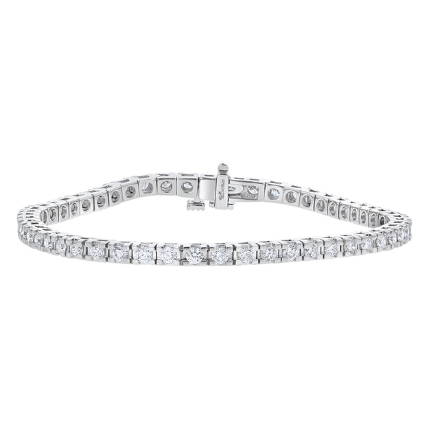 3 Carat Diamond Tennis Bracelet VS quality diamond round stone 14K 18K gold