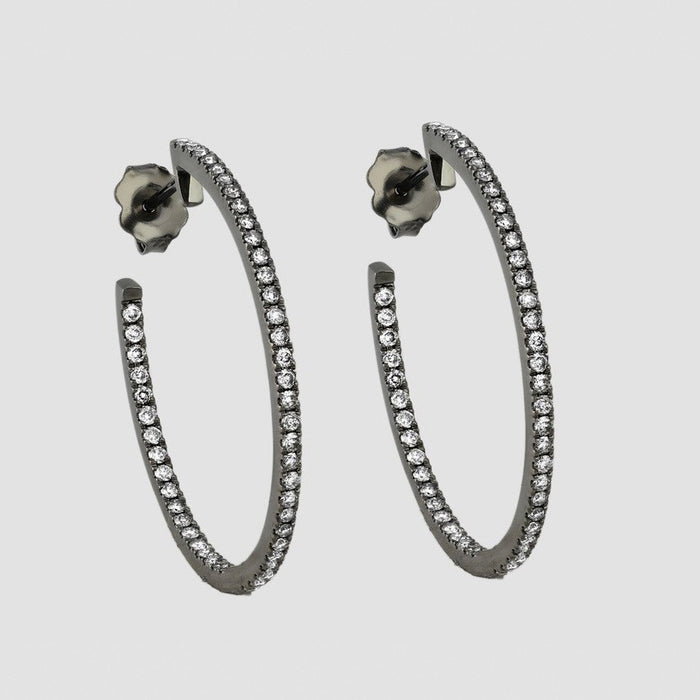 1 Carat Diamond Hoop Earrings