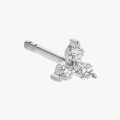 Mini Trois Diamond Earrings -  18K Gold | VS Clarity