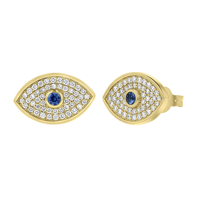 Evil Eye Earrings - Lab Grown Diamonds | VS Clarity