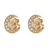 Crescent Moon Studs - Lab Grown Diamonds | VS Clarity