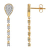 Teardrop Dangle Diamond Earrings - Lab Grown Diamonds | VS Clarity