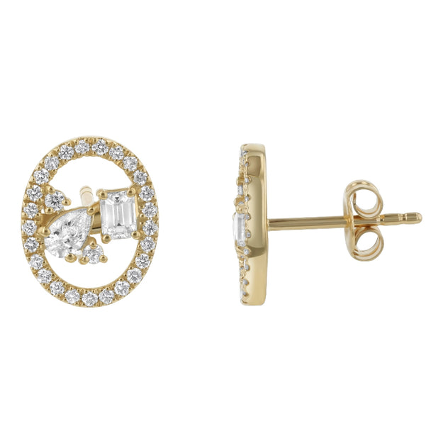 VS Clarity white diamond 14K 18K Gold