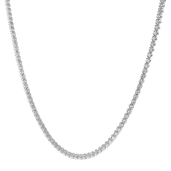 3 Carat Diamond Tennis Necklace - 18K Gold | VS Clarity