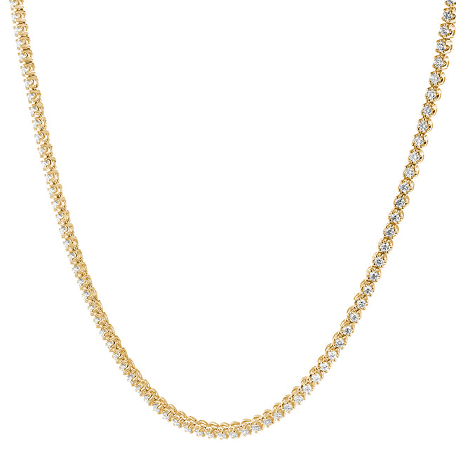 5 Carat Diamond Tennis Necklace - 18K Gold | VS Clarity