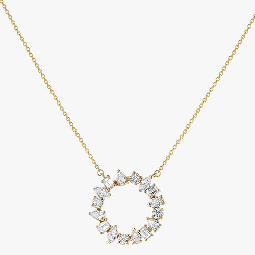 Five Shape Diamond Tennis Necklace – Alev Jewelry