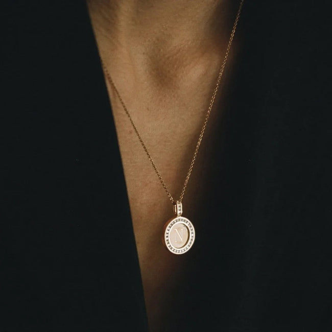 Personalized Diamond Letter/Symbol Pendant Necklace