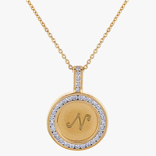 Personalized Diamond Letter/Symbol Pendant Necklace
