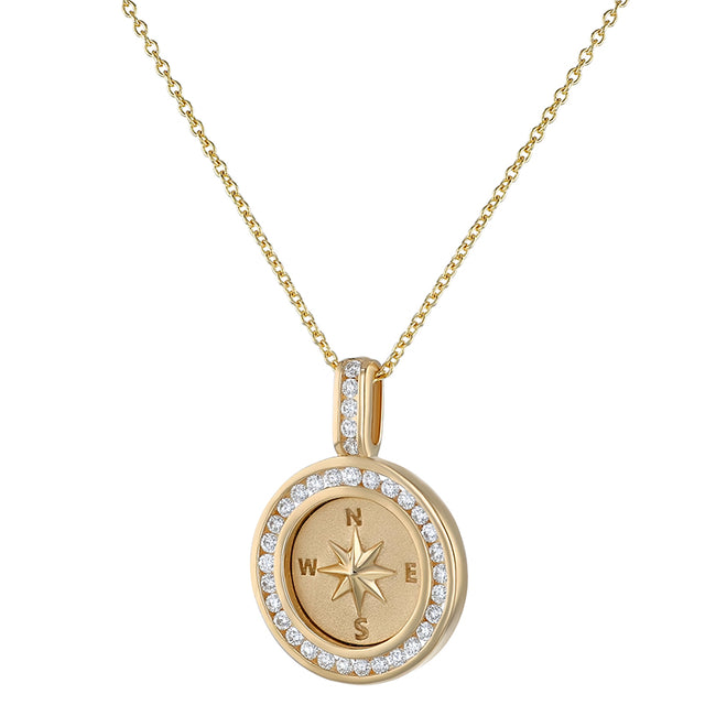 Compass Pendant Necklace - Lab Grown Diamonds | VS Clarity