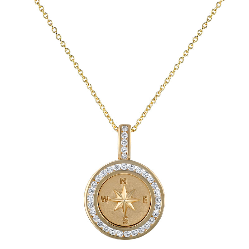 Compass Pendant in 18K gold