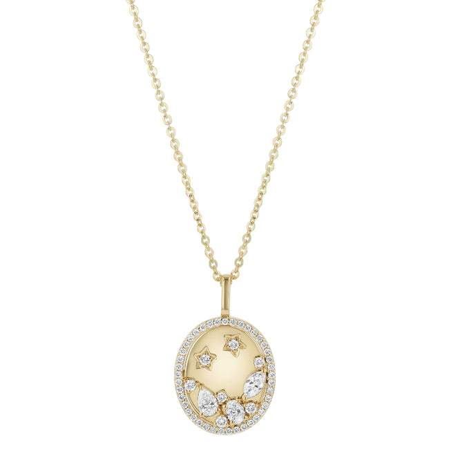 Multi Shape Diamond Constellation Pendant - 14K Gold | VS Clarity Lab Grown Diamonds