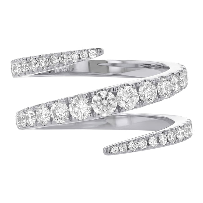 Eternity Graduated Diamond Spiral Ring - Lab Grown Diamonds | VS Clarity