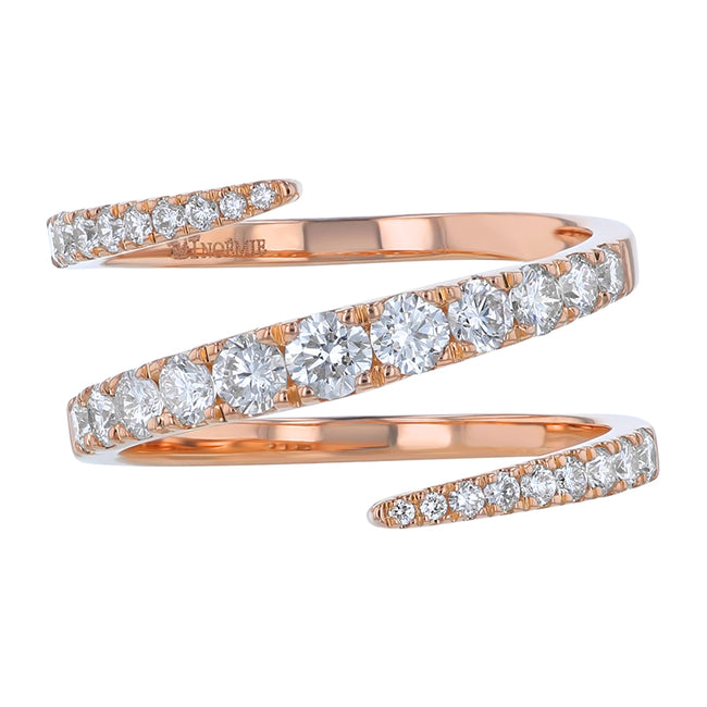 Eternity Graduated Diamond Spiral Ring - 18K Gold | VS Clarity