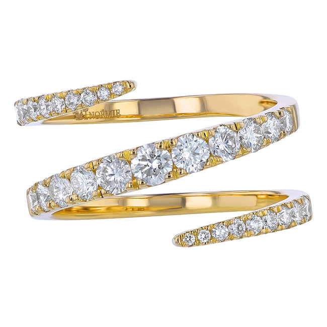 Graduated Diamond Spiral Ring - Lab Grown Diamonds | VS Clarity