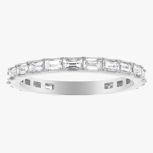18K Gold Eternity Baguette Diamond Band Ring
