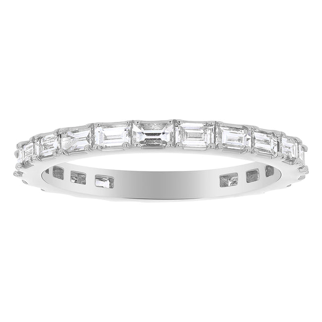 Eternity Baguette Diamond Band Ring - 18K Gold | VS Clarity