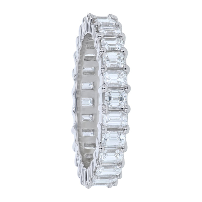 Emerald Cut Eternity Band - 18K Gold | VS Clarity