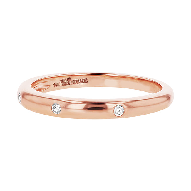 3 Diamonds Stacking Ring - 18K Gold | VS Clarity