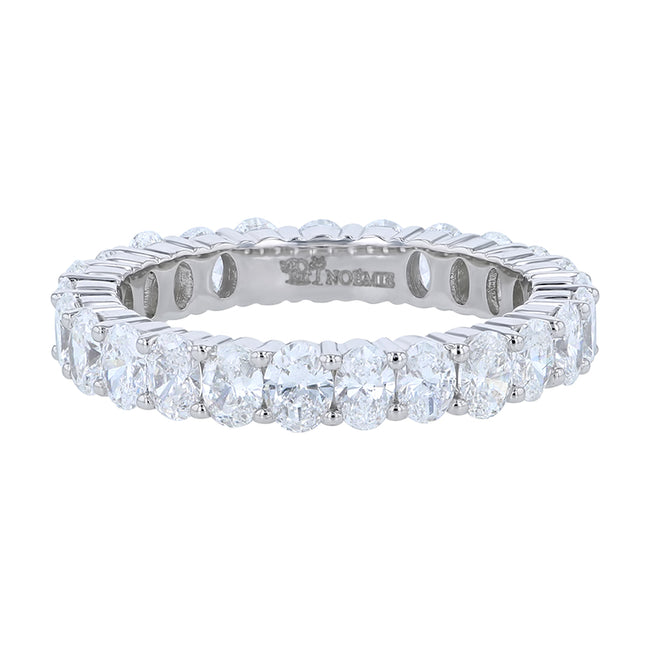 Oval Cut Diamond Eternity Band Ring - 18K Gold | VS Clarity