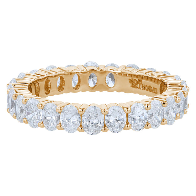 Oval Cut Diamond Eternity Band Ring - 18K Gold | VS Clarity Natural Diamonds