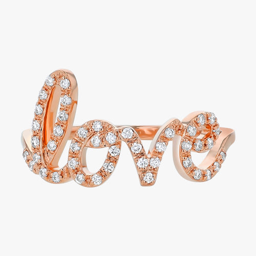 Diamond Love Ring - 14K Gold | VS Clarity Lab Grown Diamonds