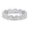 Half Moon Cut Diamond Eternity Band Ring - 18K Gold | VS Clarity