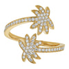 Noémie Palm Tree Diamond Spiral Ring - 18K Gold | VS Clarity