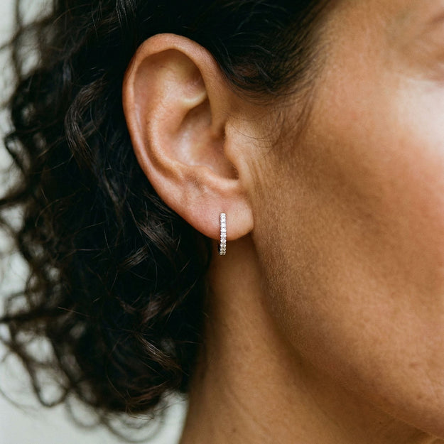 The 18K Gold Mini Trois Diamond Earrings