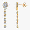 Teardrop Dangle Diamond Earrings - Lab Grown Diamonds | VS Clarity