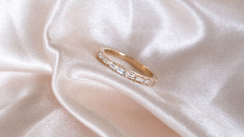 Diamond and baguette rings on sale